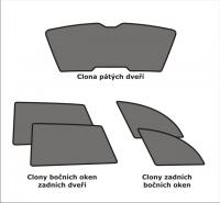 Slunen clony sada - zadn dvee, zadn okna, pt dvee, Audi A3 Sportback, Typ 8PA, SW, 5-dve., 2004-2012