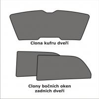 Slunen clony sada - zadn dvee, dvee kufru, Subaru Legacy, Typ BM, 4-dve., 2009-2013